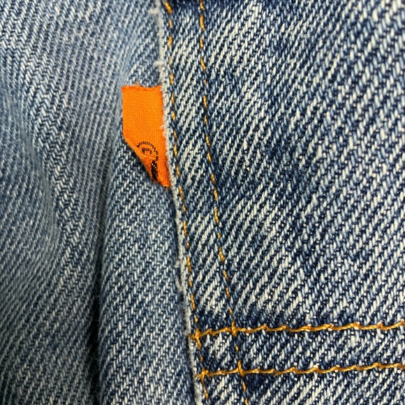 Vintage Levi’s 517 Orange tab boot cut medium wash jeans 33 x 29 USA made - Picture 9 of 12